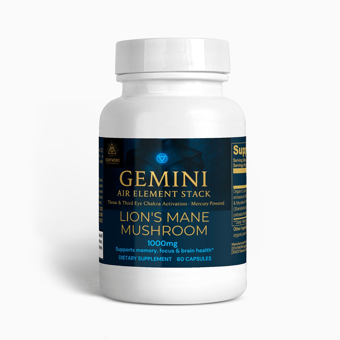 LION'S MANE GEMINI | Air Element Stack 🌬️✨ – Throat & Third Eye Activation