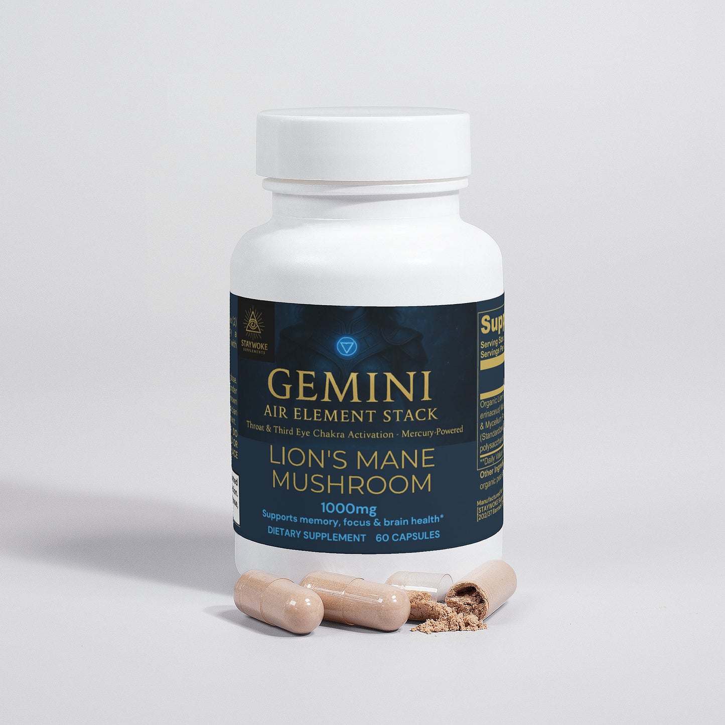 LION'S MANE GEMINI | Air Element Stack 🌬️✨ – Throat & Third Eye Activation