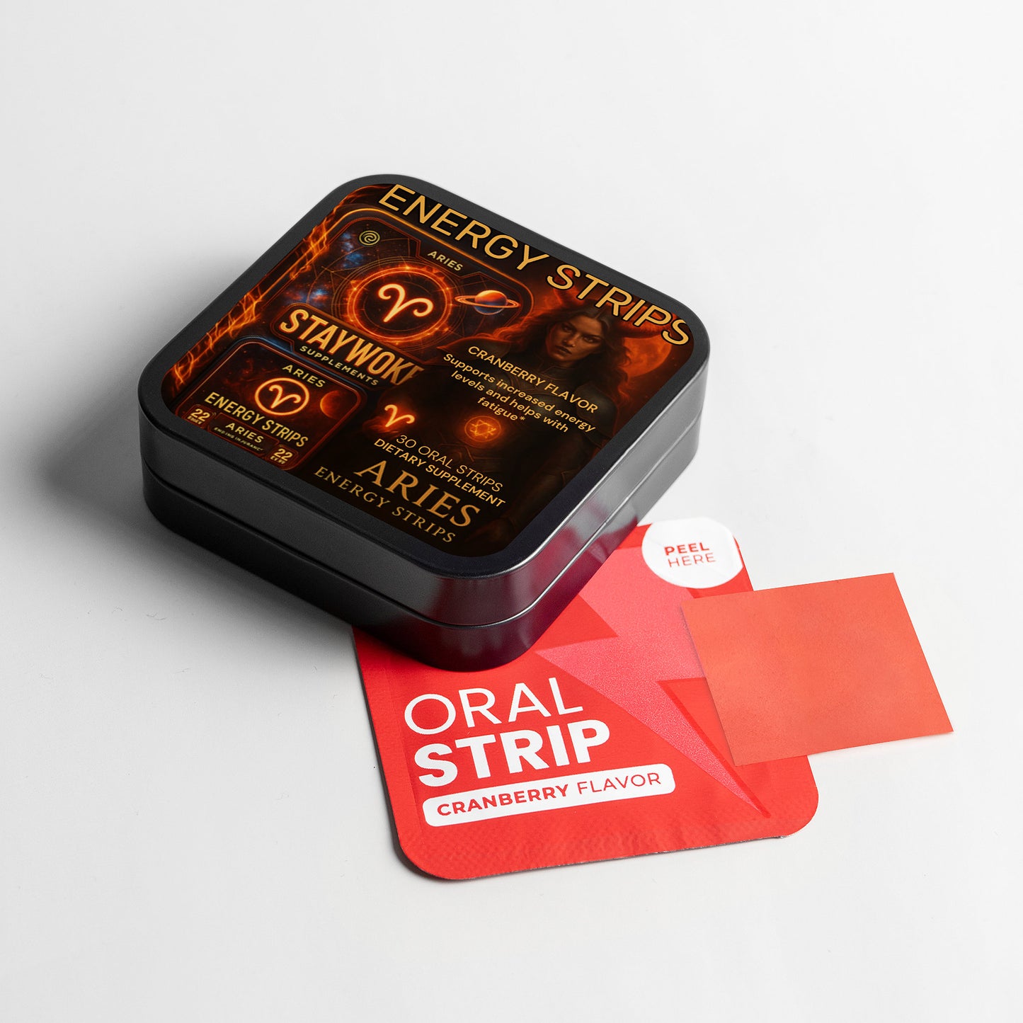 Energy Strips ARIES | Fire Element Stack ♈ – Solar Plexus Power & Instant Energy