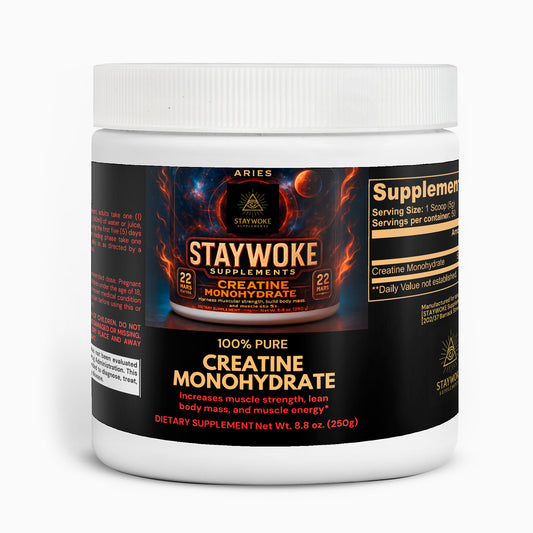 Creatine Monohydrate ARIES | Fire Element Stack ♈ – Solar Plexus Power & Instant Energy