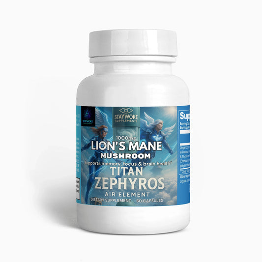 🌬️TITAN ZEPHYROS | Air Element Stack – Focus • Creativity • Mental Energy | LION'S MANE - staywokesupplements